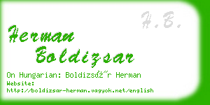 herman boldizsar business card